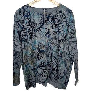 Sno Skins Velvet Burnout Boxy Top Shirt Size Medium